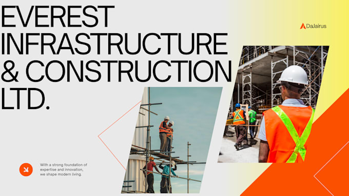 design a professional construction and engineering company profile