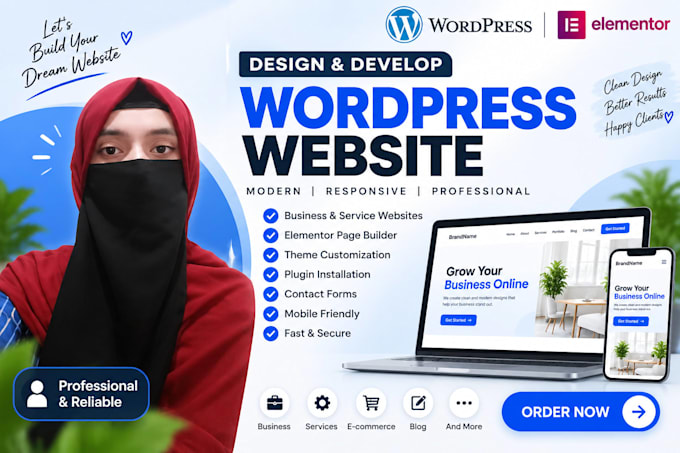 design and develop a responsive wordpress website