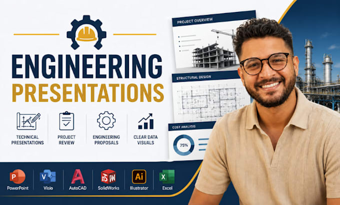 design engineering presentation, technical powerpoint, project review