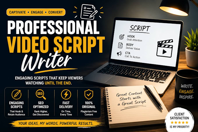 write engaging youtube scripts, SEO titles and descriptions