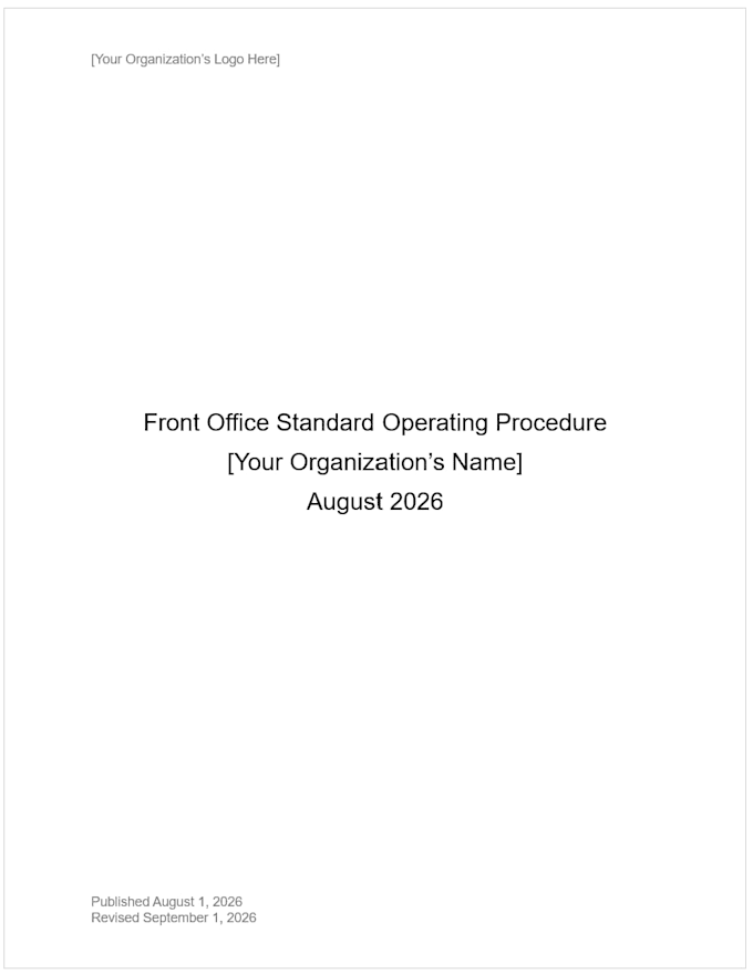 write your standard operating procedure manuals
