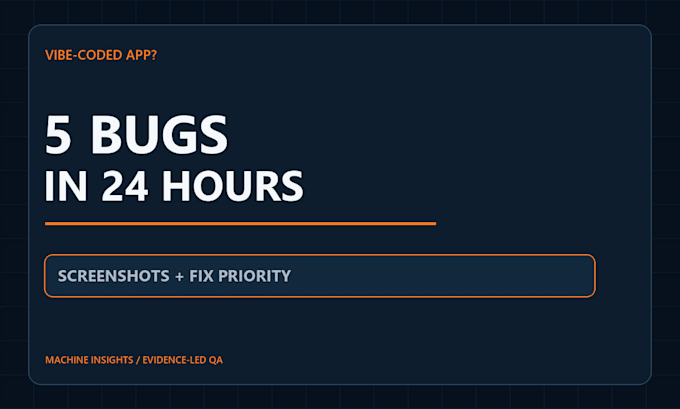 find and document 5 bugs in your vibe coded web app