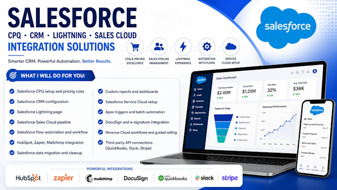salesforce cpq, salesforce crm, salesforce lightning, sales cloud, integration