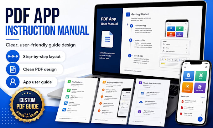 design a PDF app instruction manual for your users