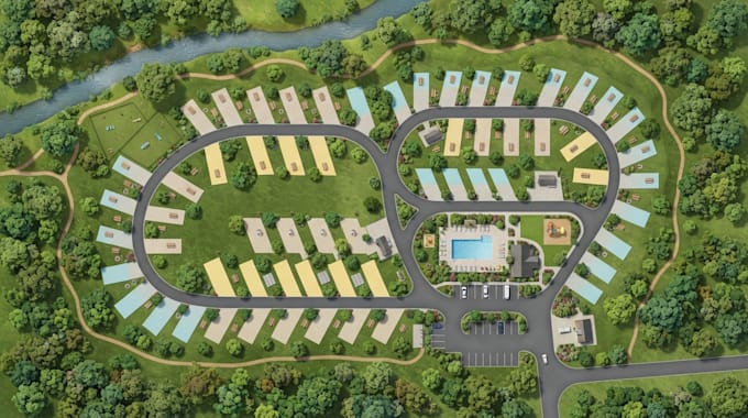 create custom campground maps, rv park layouts and campsite master plans