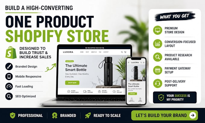 create a branded one product shopify store