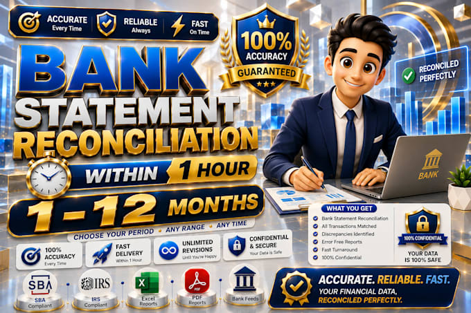 reconcile bank statement PDF to editable format