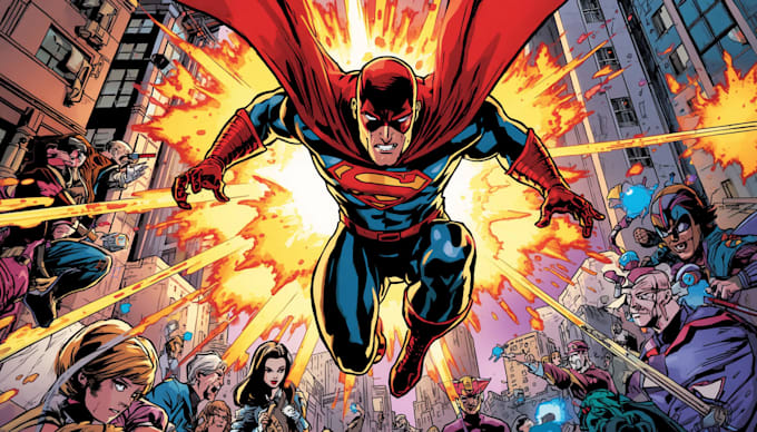 comic book, comic illustration, comic graphic novel