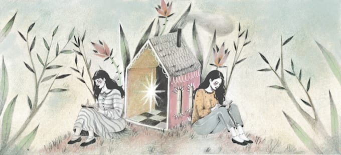 draw artistic book cover and interior illustrations
