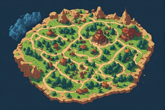 design vector maps, event maps, fantasy festival maps