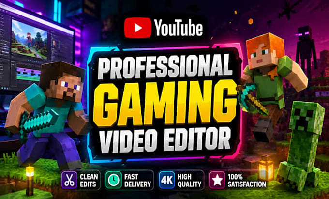 edit engaging gaming and minecraft videos for youtube