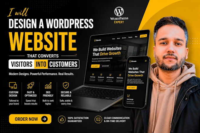 design a wordpress website that converts visitors into customers