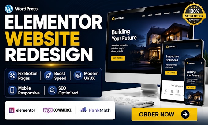 redesign your slow or broken elementor wordpress website