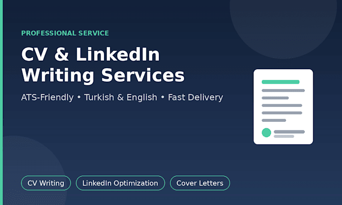 write a professional CV and linkedin profile