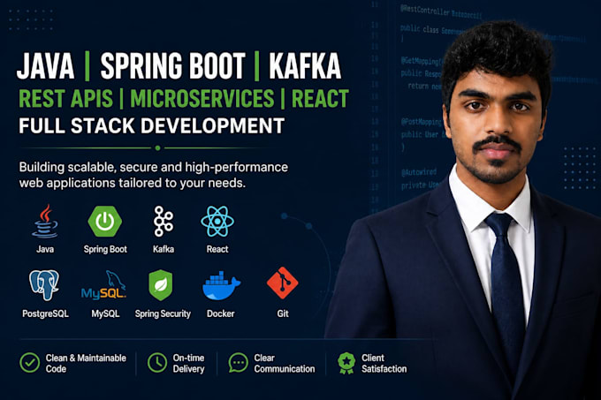 fix your java application bugs or rest apis or kafka