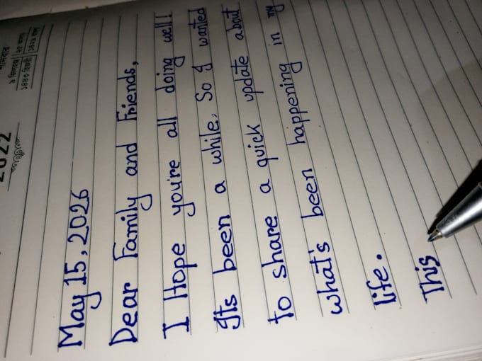 write anything  with my beautiful handwriting