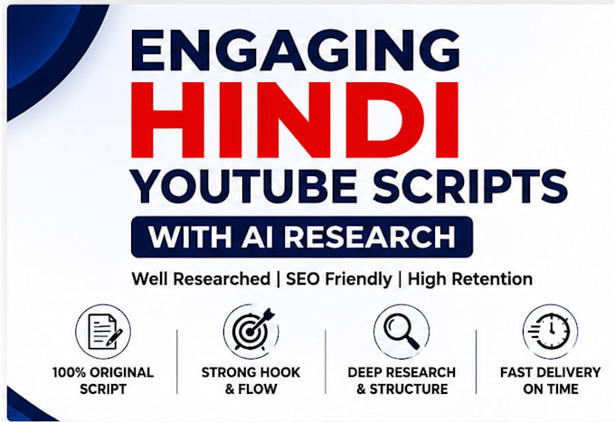 write engaging hindi youtube scripts with ai research