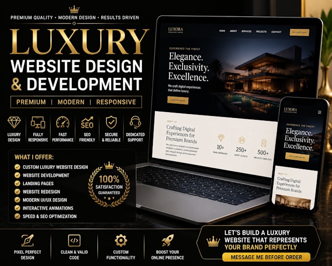 build luxury website design and website development