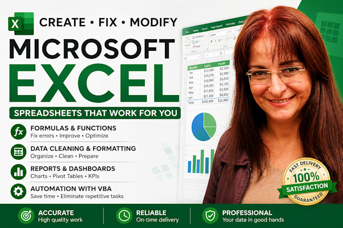 create, fix or modify your microsoft excel spreadsheet