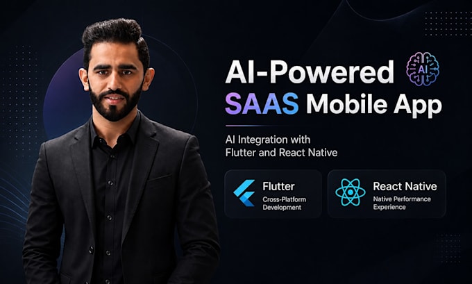 construct an ai powered saas mobile app with flutter or react native