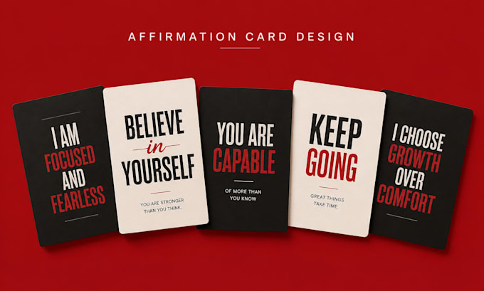 design custom affirmation cards and motivational cards