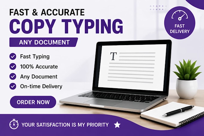 do accurate data entry, copy typing, PDF to word and excel