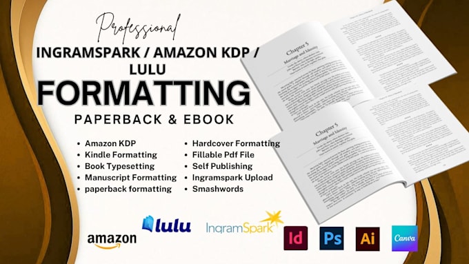 do ingramspark book layout manuscript format publish paperback hardcover design