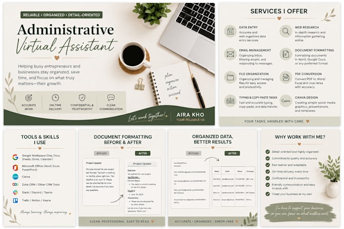 be your reliable administrative virtual assistant
