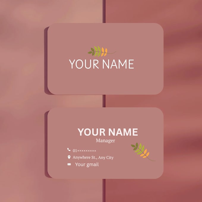 design modern professional business card and visiting card with 3d mockup