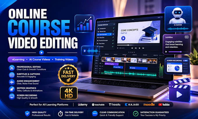 edit elearning video, ai elearning video, online course and training vide os