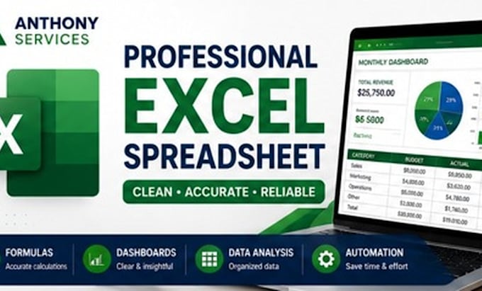 create a professional excel spreadsheet with formulas