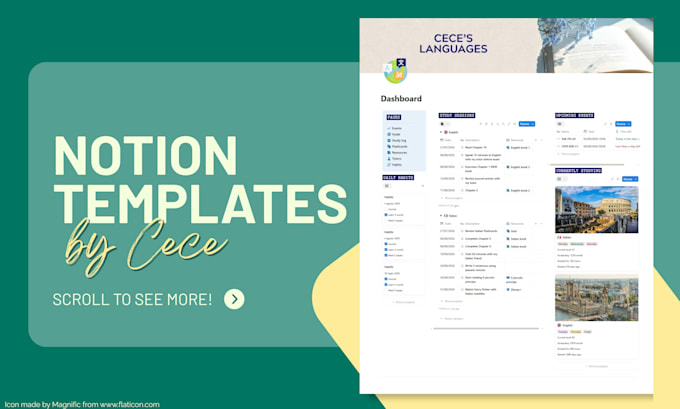 create a custom notion template for planning and organization