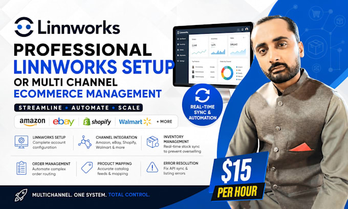 professional linnworks setup or multi channel ecommerce management