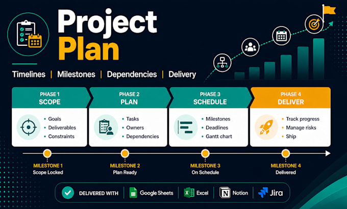 create a detailed project plan with timelines and milestones