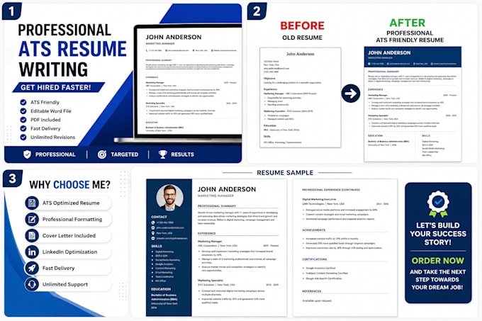 create a professional ats resume and CV