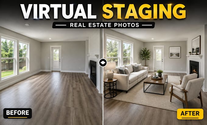virtually stage your empty home with realistic furniture
