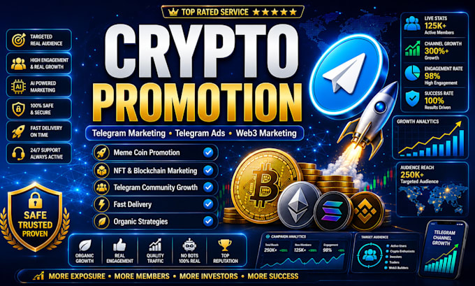 do crypto promotion, meme coin promotion, web3 telegram marketing
