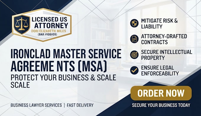draft a professional master service agreement msa for your business