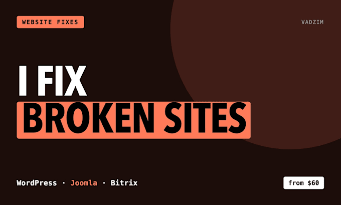 fix bugs and make changes on your website