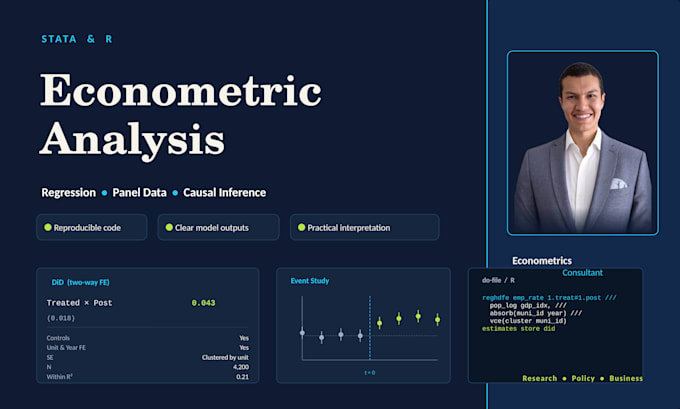 do econometric analysis in stata or r