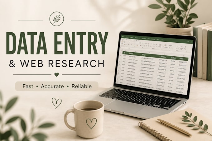 do accurate data entry, web research and copy paste tasks