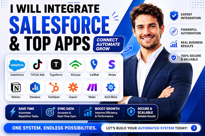 integrate salesforce integration typeform klaviyo callrail stripe notion databox