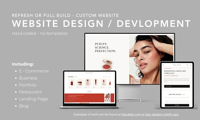 design and develop a website