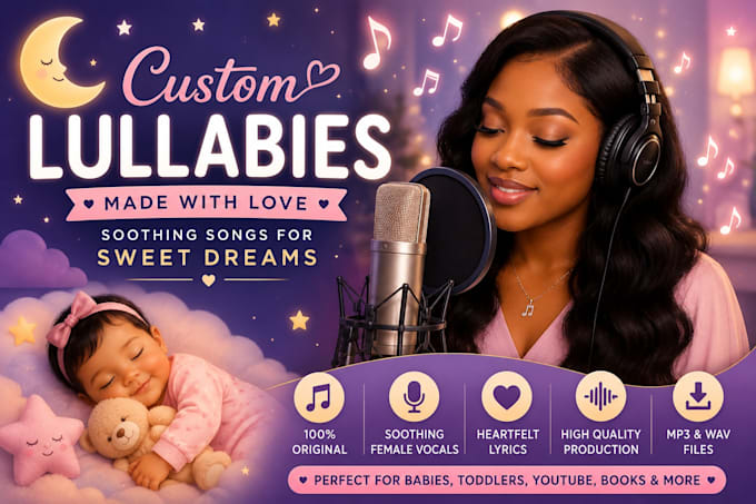 write, sing and produce a custom lullaby for babies