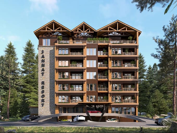 2d drawing, sketchup model, cgi commercial apartment renderings for construction