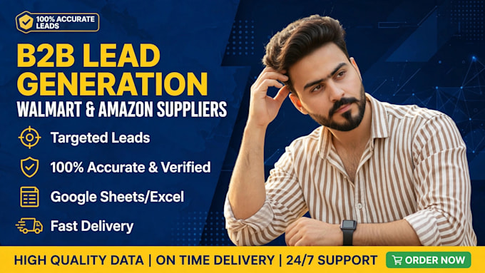 do b2b lead generation walmart amazon suppliers list and email list build