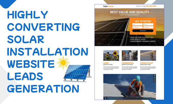 design highly converting solar installation website