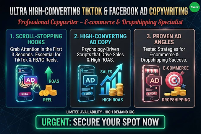 write high converting tiktok and facebook ad copy with viral