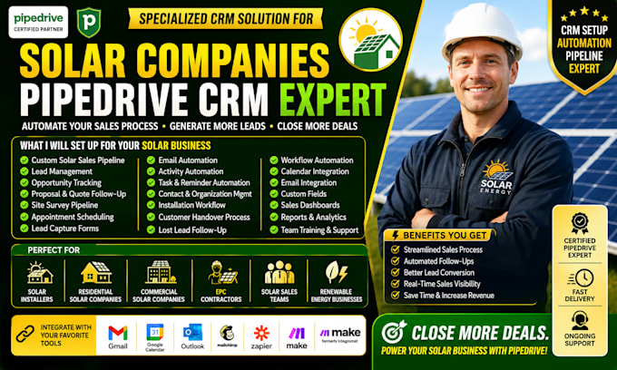 automate your solar sales process in pipedrive CRM