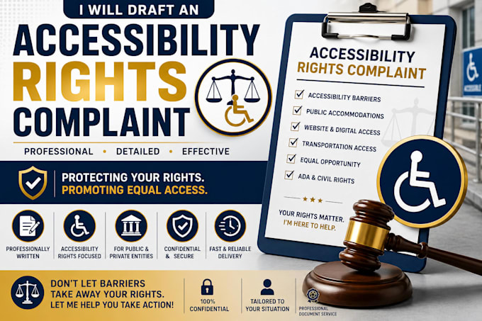 draft an accessibility rights complaint